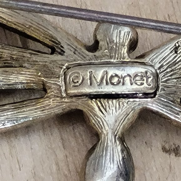 Brooch Lot Costume Jewelry Vintage Estate 10 Pieces Monet Sterling - Picture 11 of 13